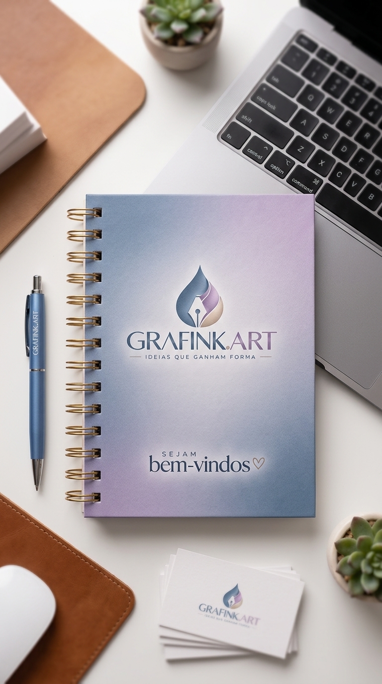Cadernos personalizados com wire-o Grafink.art
